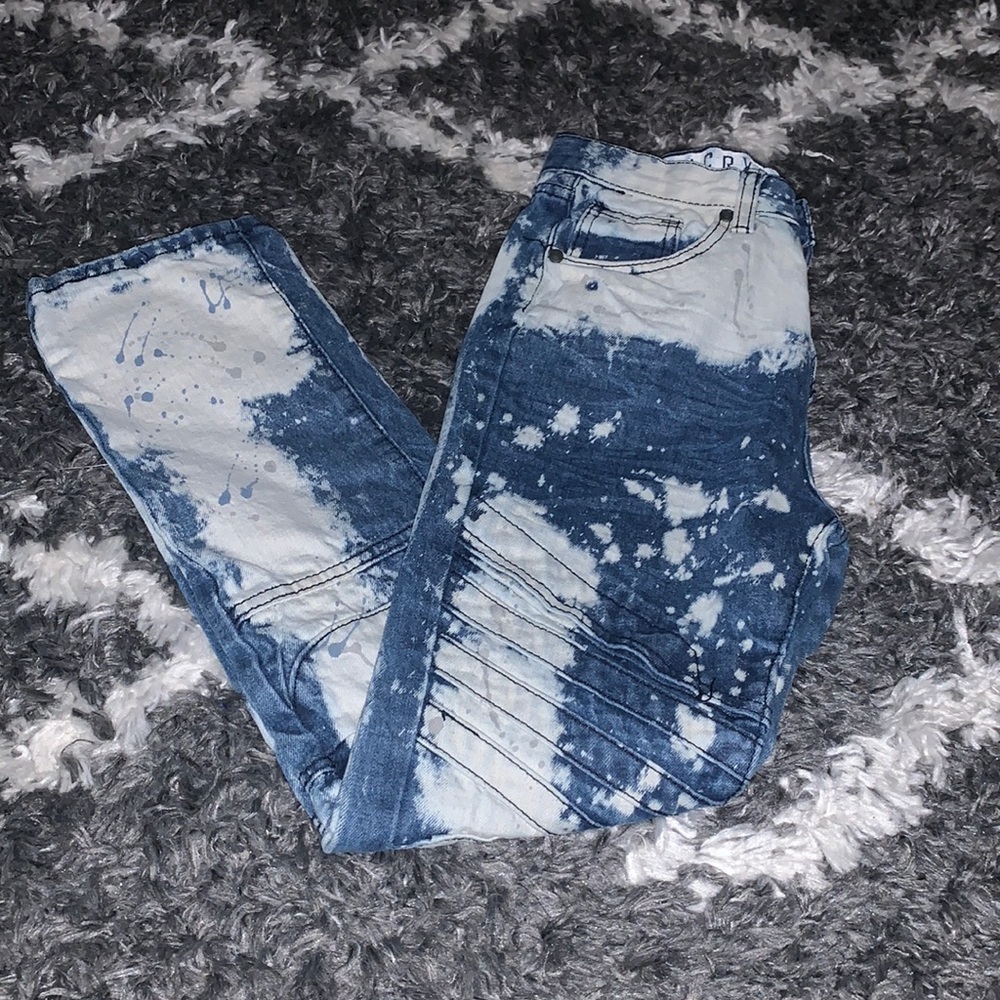 Encrypted jeans  bleached paint splatter jeans boy size 14